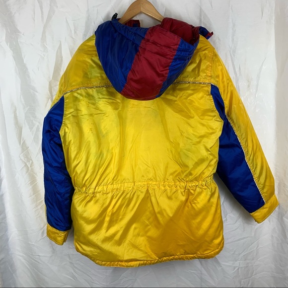 Vintage Tommy Hilfiger Down Filled Parka in Yellow Multi, Size: Small - Picture 15 of 16
